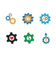 cog designs on white vector