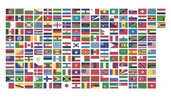 world flags on white