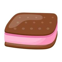 sándwich de helado vector