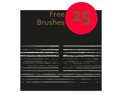 Set of 25 dry pen art brushes with unique texture pattern. Created using AI CS6. vector
