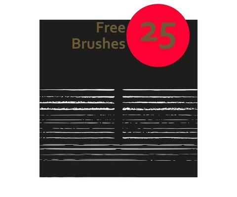 Set of 25 dry pen art brushes with unique texture pattern. Created using AI CS6.