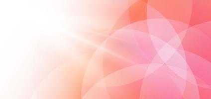 Abstract trendy white and pink circle overlapping background with copy space for text. vector