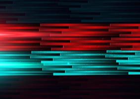 Abstract technology red and blue geometric overlapping hi speed line movement design background. vector