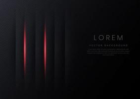 Abstract template black and gray gradient layer and shadow with red light effect and diagonal lines with copy space for text. vector