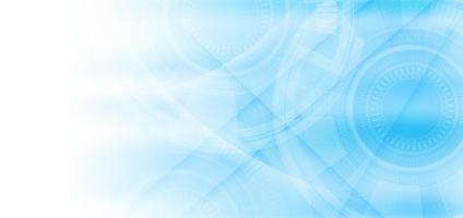 Abstract futuristic technology blue and white background. vector