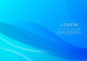 Abstract blue curve line layer background with space for text. vector