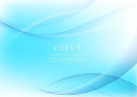 Abstract wave trendy geometric abstract background with white and blue gradient. vector