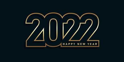 Minimal Happy New Year banner design vector