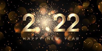 glittery style new year banner design vector