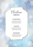 elegant Christmas menu design vector