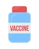 Vaccine bottle semi flat color vector object