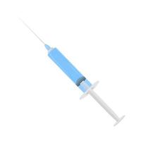 Syringe with medical drug semi flat color vector object