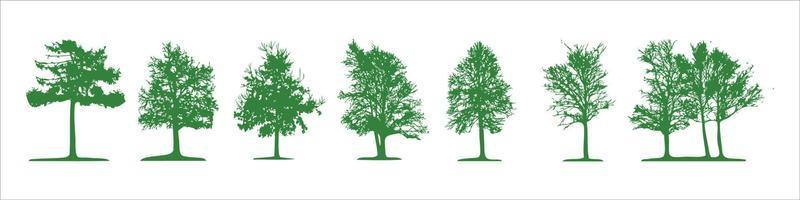 Trees, Bushes, Grass vector