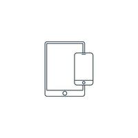 Smart mobile and tablet icon vector