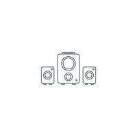 Smart loudspeaker sound box icon vector