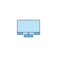 icono de monitor de escritorio moderno inteligente vector