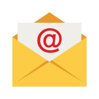 Mail icon. Concept of incoming email message. Symbol or SMS notification on electronic devices. Vector illustration. Flat