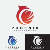 plantilla de diseño de ilustración de vector de logotipo de phoenix