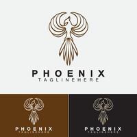 plantilla de diseño de ilustración de vector de logotipo de phoenix