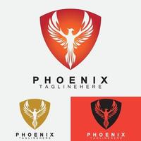 plantilla de diseño de ilustración de vector de logotipo de phoenix