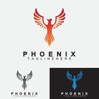 plantilla de diseño de ilustración de vector de logotipo de phoenix