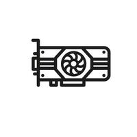 VGA . Video Graphics Array . Vga card icon. Trendy modern flat linear vector Vga card icon on white background from thin line Cryptocurrency economy and finance collection