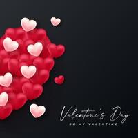 Valentines Day Background design with realistic style . vector illustration