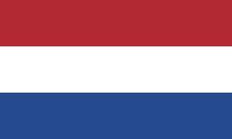 Icono de vector de bandera de Holanda redonda aislado, botón de bandera de Holanda