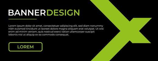 banner template design . web banner or ads banner design with green color vector