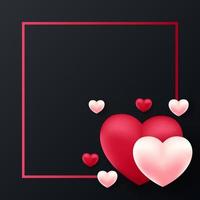 Valentines Day Background design with realistic style . vector illustration