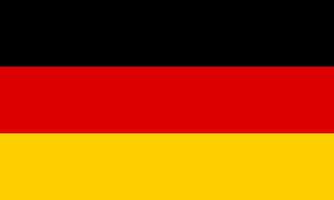 bandera de alemania, bandera nacional de alemania con color plano. ilustración vectorial