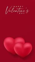 Diseño de fondo del día de San Valentín con espacio de texto con color rojo y blanco en forma de corazón. vector
