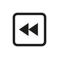 Backward icon design, isolated on white background. from multimedia icon collection. vector illustration eps10
