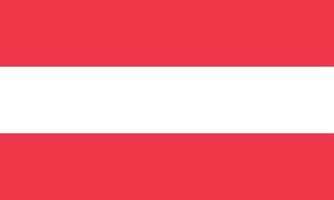 bandera de austria, bandera nacional de austria con color plano. ilustración vectorial vector