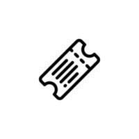 Ticket line art. Outline ticket icon. Vector