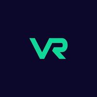 logotipo de letra vr, diseños de logotipos iniciales de vr. estilo abstracto moderno vector