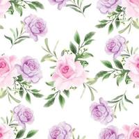 Beautiful purple flowers seamless pattern vector