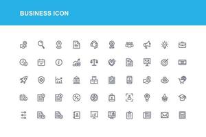 flat complete set of business icons vector