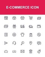 conjunto de iconos de la aplicación del mercado de comercio electrónico vector