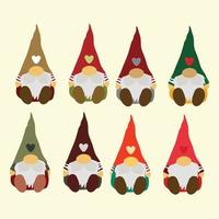 Gnomes Set Illustration Vector Nordic Celebration