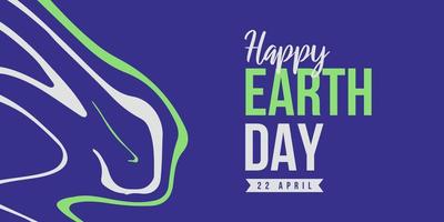 abstract Earth Day banner or poster with line art and abstract blue background for poster, advertising, media social post and celebrating company. vector