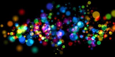 multicolored colorful overlay circle abstract blurred blur holiday texture on black background photo