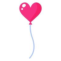 Heart shaped balloon. Wedding and valentine day concept. vector