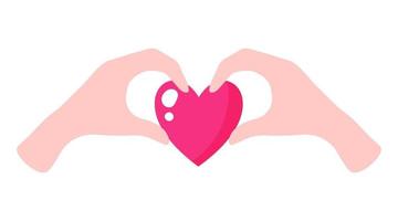 Hands in the shape of a heart. Wedding and valentine day concept. vector