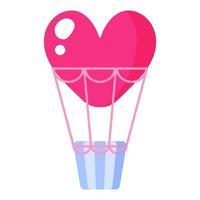 Heart shaped balloon. Wedding and valentine day concept. vector