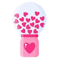 Candy or gum machine with gum. Wedding and valentine day concept. vector
