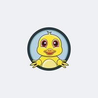 Funny Duck Head Character Design. Perfect For Logo, Label, Template and Icon. vector