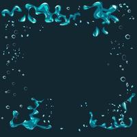 Background in the form of water drops on blue vector