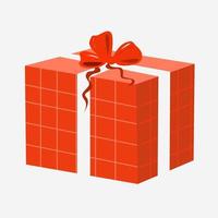 Red box with a gift and a bow vector