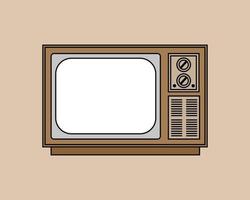 the old television illustration. a collection of the colored hand drawn doodles in vector graphics for creative element design.